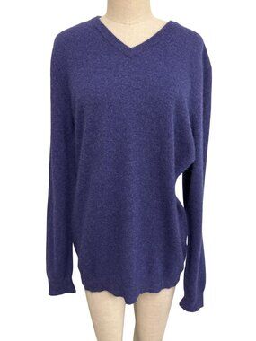 Cashmere Club Room Luxury V-Neck Sweater L 100% Cashmere Made In China